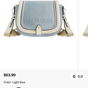 True Religion Denim Blue Crossbody Bag